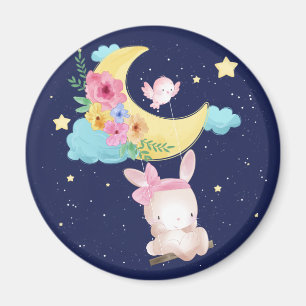 Imán Bunny acuarela cúpula