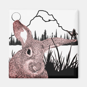 Imán Bunny and Butterfly