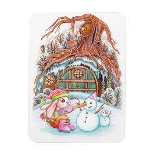 Imán Bunny and Snowman