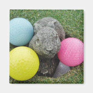 Imán Bunny con bolas de golf de colores