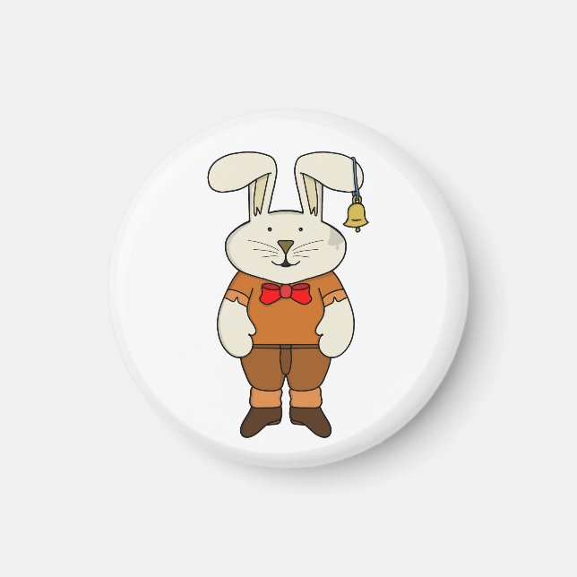 Imán Bunny con una campana en el oído (Frente)
