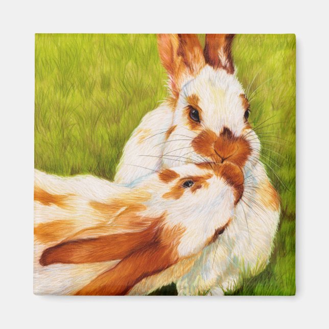 Imán Bunny Kisses Rabbit Magnet (Frente)