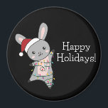 Imán Bunny Merry Christmas Winter Animals Rabbits<br><div class="desc">El conejo para Navidades con luces de hadas. Animales divertidos con regalos y nieve para las vacaciones. También es gracioso para los Navidades en julio. Hasen son animales dulces y perfectos para los Navidades.</div>