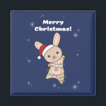 Imán Bunny Merry Christmas Winter Animals Rabbits Magne<br><div class="desc">El conejo para Navidades con luces de hadas. Animales divertidos con regalos y nieve para las vacaciones. También es gracioso para los Navidades en julio. Hasen son animales dulces y perfectos para los Navidades.</div>