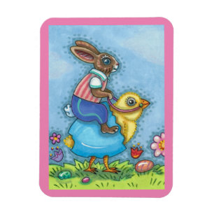IMÁN BUNNY ORIENTAL CORTE DE POLLO EN HUEVO AZUL, SILEN