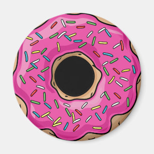 Imán Buñuelo asperjado rosa delicioso jugoso