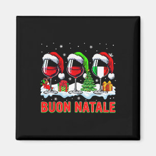 Imán Buon natale alegres navidades italianas tres santa