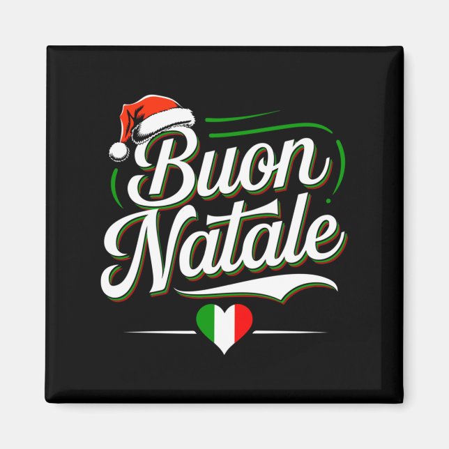 Imán Buon Natale Italian Family Christmas Italy Pride H (Frente)