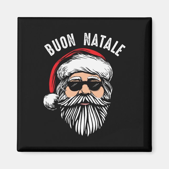 Imán Buon natale italiano santa claus babbo christa div (Frente)