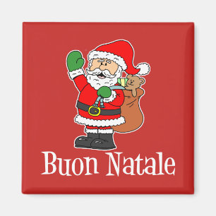Imán Buon Natale Navidades italianos Santa Magnet
