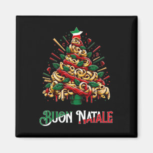 Imán Buon natale pasta italiana navidad árbol de navida