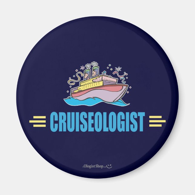Imán Buque de crucero divertido (Frente)