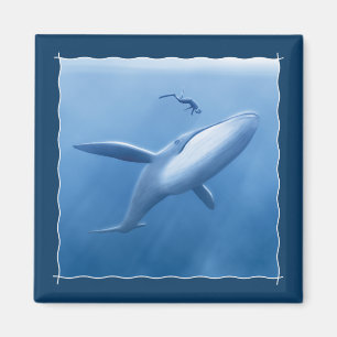 Imán Buques de buceo - Buceo y ballena de Scuba