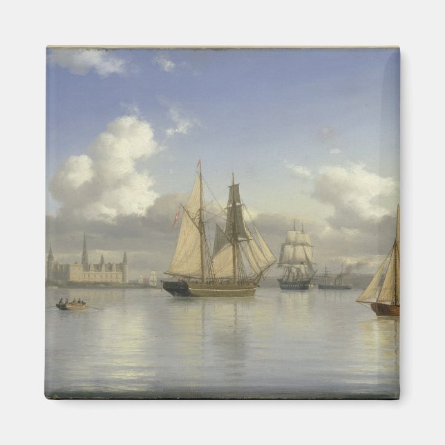 Imán Buques de vela frente al Castillo de Kronborg, Sue (Frente)