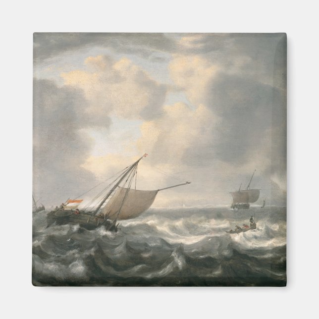 Imán Buques en un mar agitado (Frente)