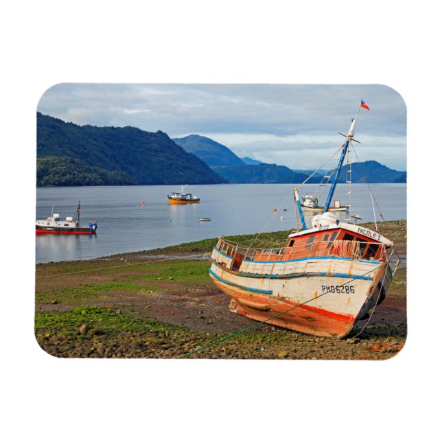 Imán Buques pesqueros, Hornopiren, Chile (Horizontal)
