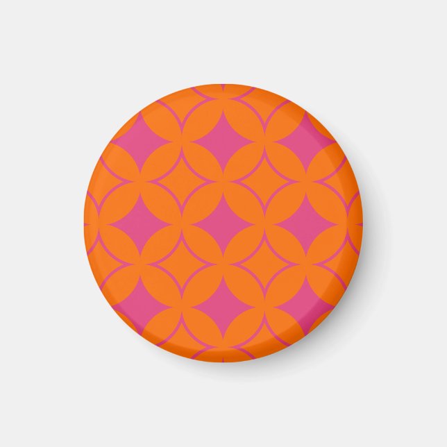 Imán Buques rosa y naranja (Frente)