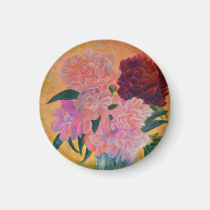 Imán Buquet de Peony - Pintura de Peonies