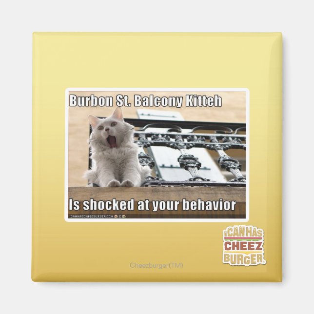 Imán Burbon St. Balcony Kitteh (Frente)