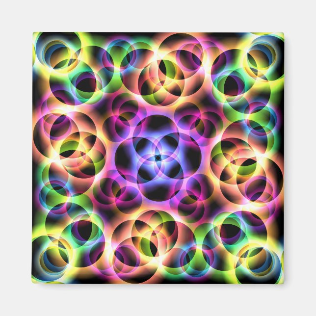 Imán Burbujas arcoiris dos (Frente)