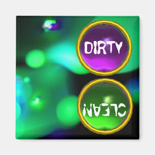 Imán BURBUJAS CUANTUM Y GEMAS VERDES PURPLE sucios limp