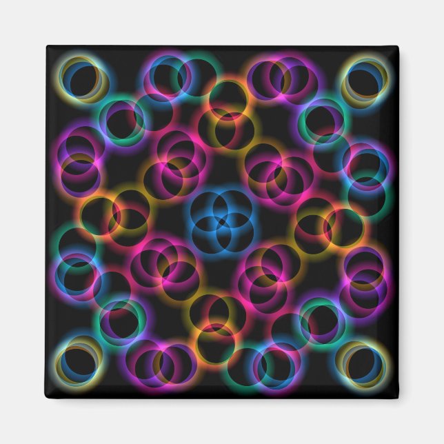 Imán Burbujas del arco iris (Frente)