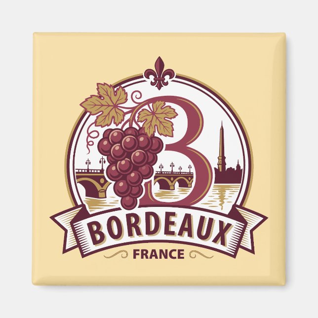 Imán Burdeos Francia (Frente)