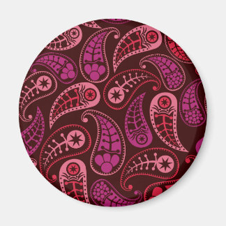 Imán Burgundy Paisley Magnet