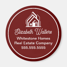 Imán Burgundy Real Estate Company Customized Realtor
