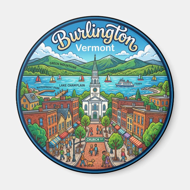 Imán Burlington EE. UU. (Frente)