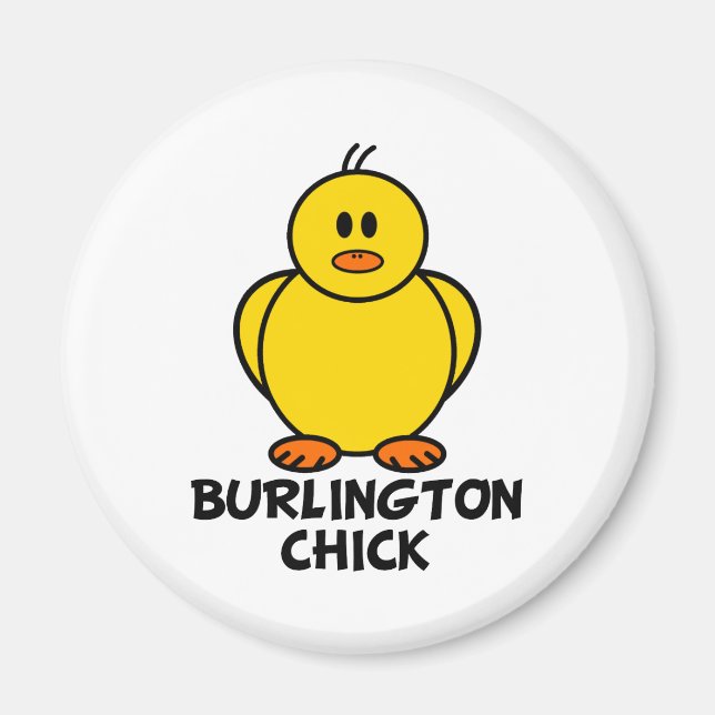Imán Burlington Vermont Chick (Frente)