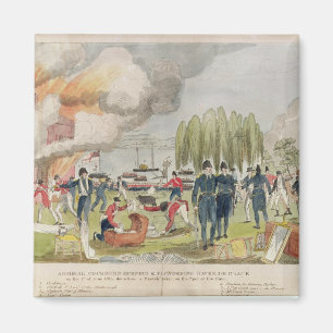 Imán Burning de almirante Cockburn y el pillar