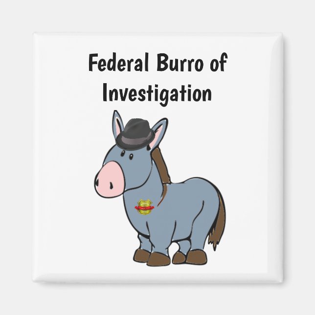Imán Burro Federal de Investigación del FBI, Personaliz (Frente)