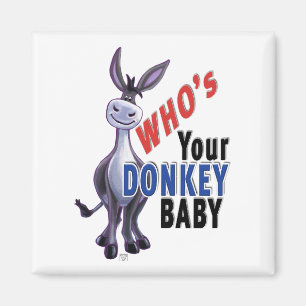 Imán Burro gracioso, quién es tu bebé burro