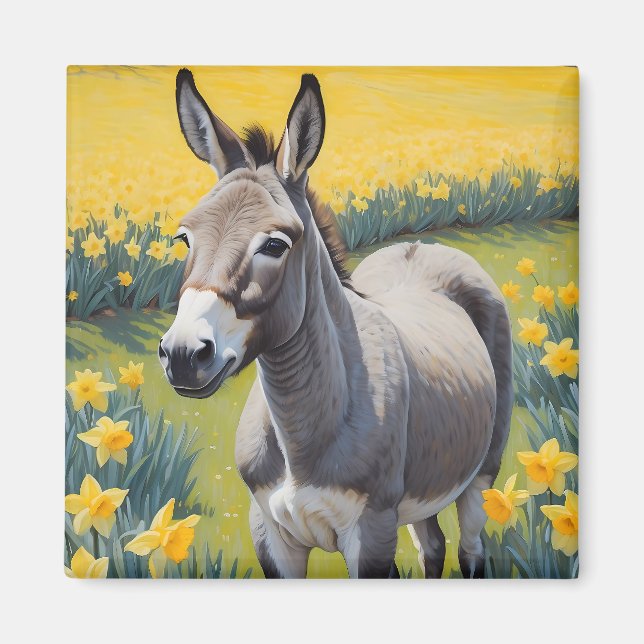 Imán Burro vibrante y folletos amarillos (Frente)