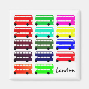 Imán Bus Londres y doble decker / transporte británico