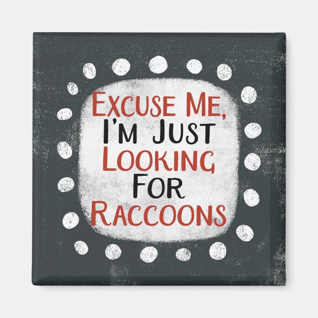 Imán Buscando Raccoons Refrigerator Magnet (Frente)