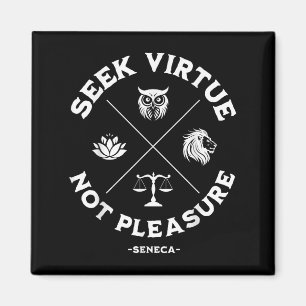 Imán Buscar la virtud no el placer Seneca Cita estoicis