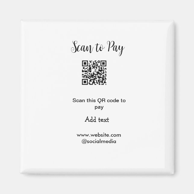 Imán Buscar para pagar el análisis código QR agregar de (Frente)