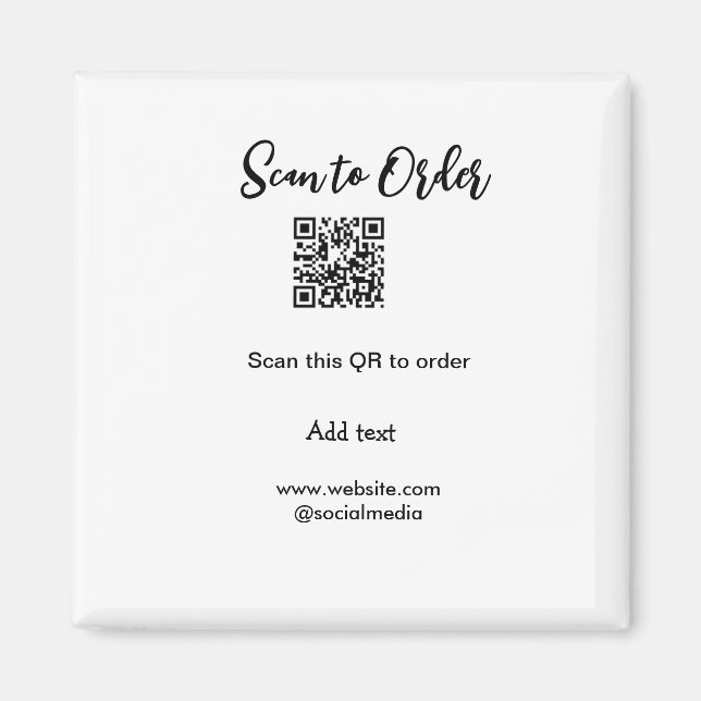 Imán Buscar para solicitar el análisis código QR agrega (Frente)