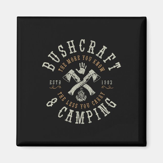 Imán Bushcraft Outdoor Survival Camper Bushcrafter Camp (Frente)