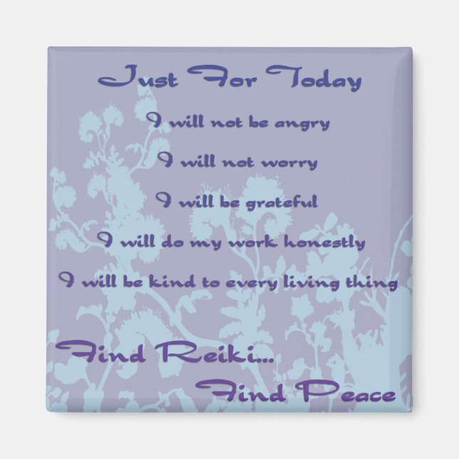 Imán Búsqueda azul de Reiki (Frente)