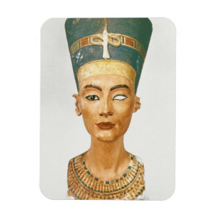 Imán Busto de la reina Nefertiti, vista delantera, del