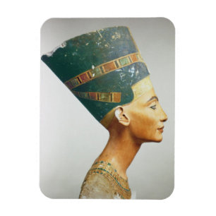 Imán Busto de la reina Nefertiti, vista lateral, del