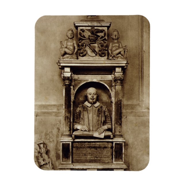 Imán Busto de William Shakespeare (1564-1616) y inscri (Vertical)