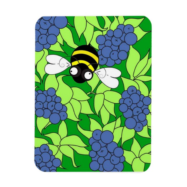 Imán Busy Busy Bee Collection - Blueberry Delight (Vertical)