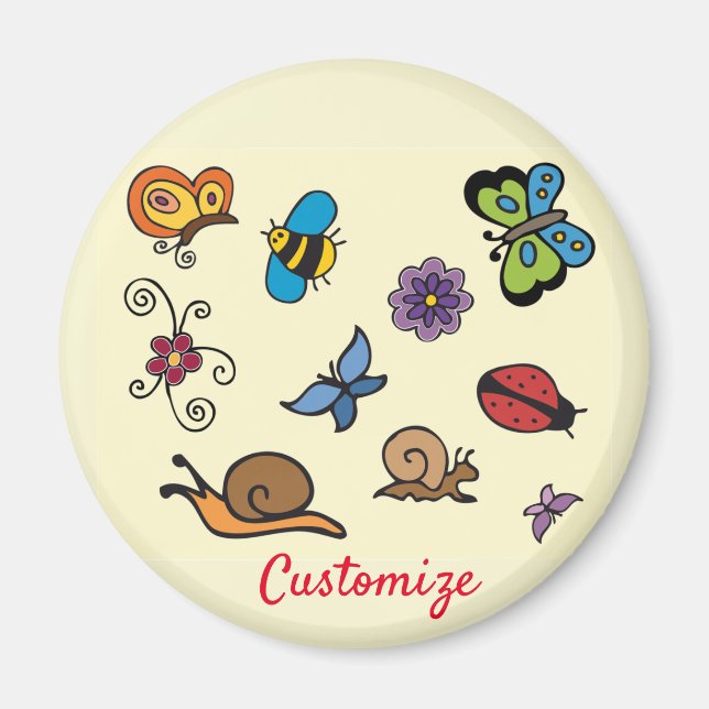 Imán Butterflies Snails Insect Thunder_Cove (Frente)