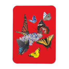 Imán butterflies sobriety symbol rectangle magnet