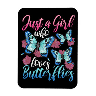 Imán Butterfly ama a un Chica que ama a las mariposas
