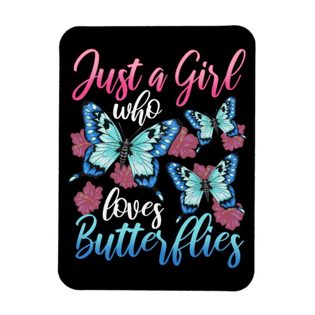 Imán Butterfly ama a un Chica que ama a las mariposas (Vertical)